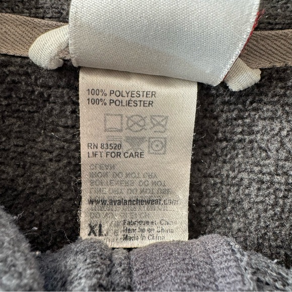 Avalanche Thermal Outdoors Sweatshirt Mens Size XL Grey Zip Up Sweater - Picture 7 of 12